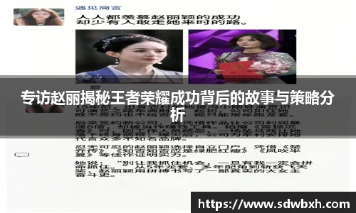 专访赵丽揭秘王者荣耀成功背后的故事与策略分析
